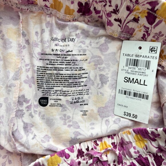 State of Day Women's Pink Floral Soft Jogger Pajama Pants NWT - Picture 7 of 7